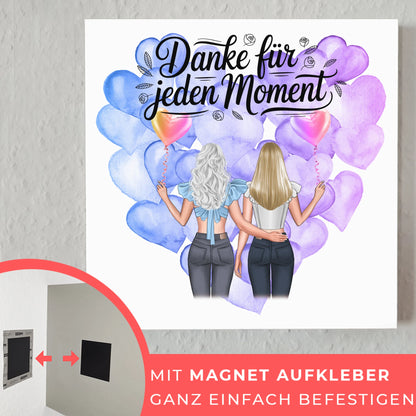 Magnetposter Cousine Danke für jeden Moment personalisierbar mit Namen und Wunschtext