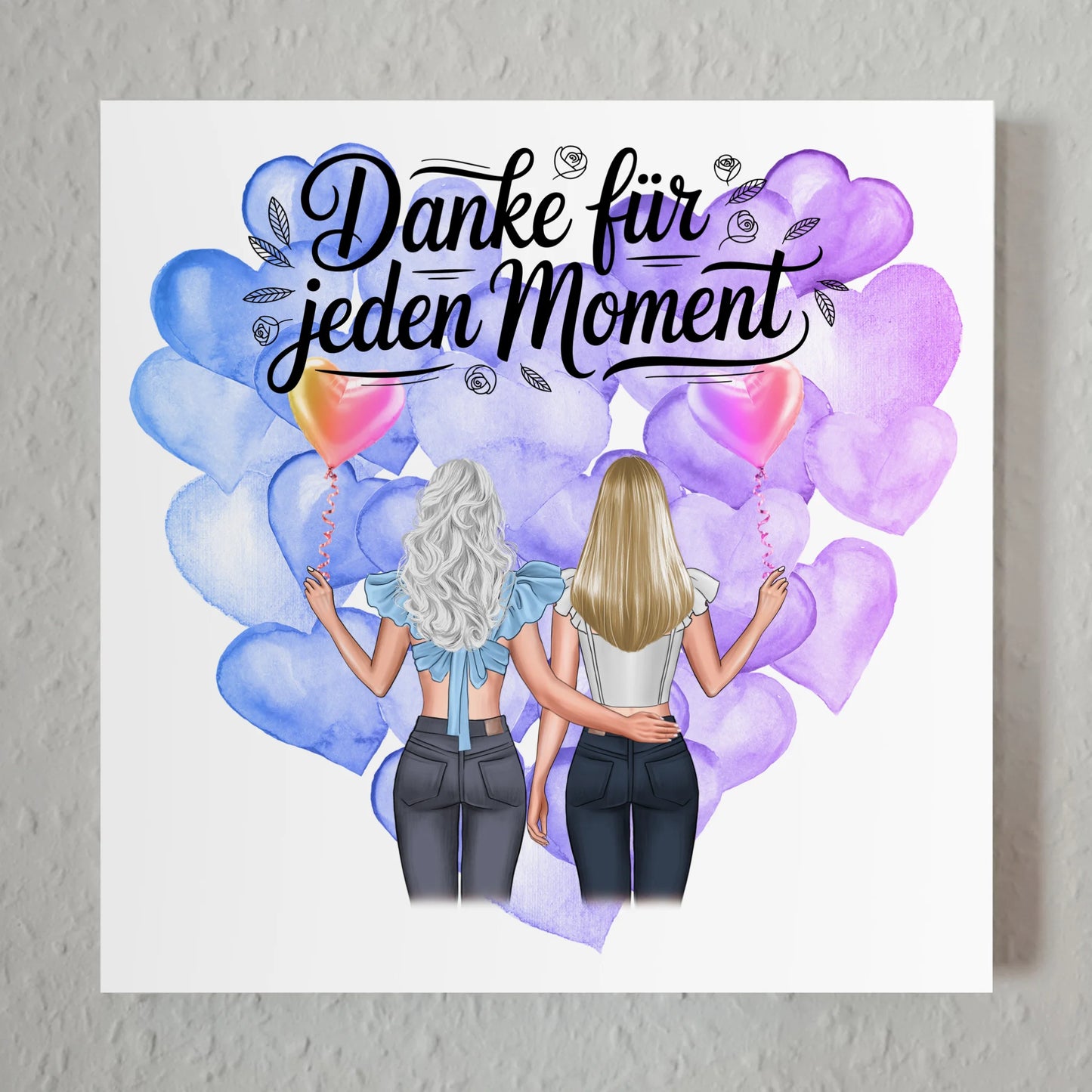 Magnetposter Cousine Danke für jeden Moment personalisierbar mit Namen und Wunschtext