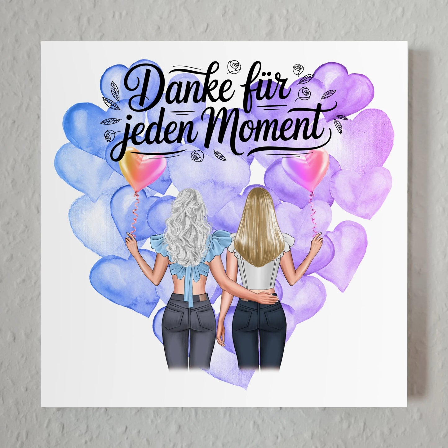 Magnetposter Cousine Danke für jeden Moment personalisierbar mit Namen und Wunschtext