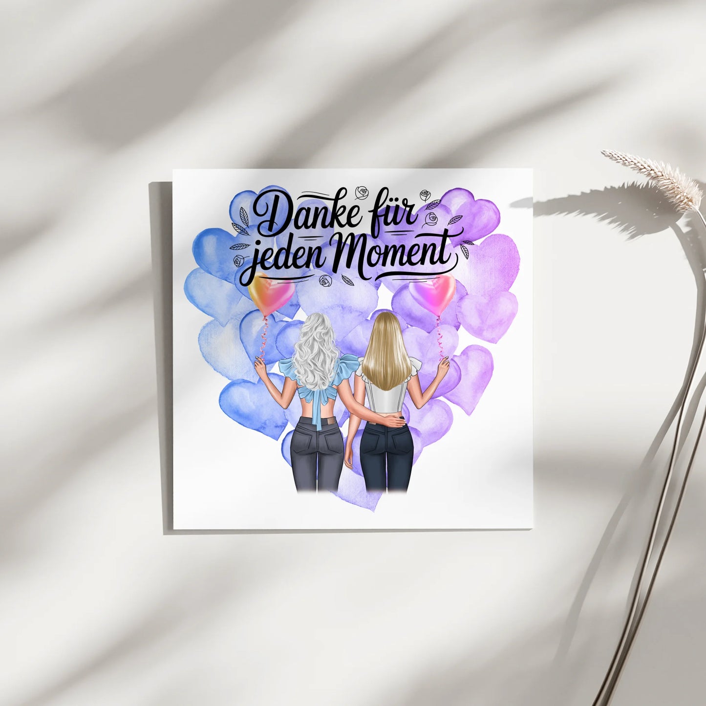 Magnetposter Cousine Danke für jeden Moment personalisierbar mit Namen und Wunschtext