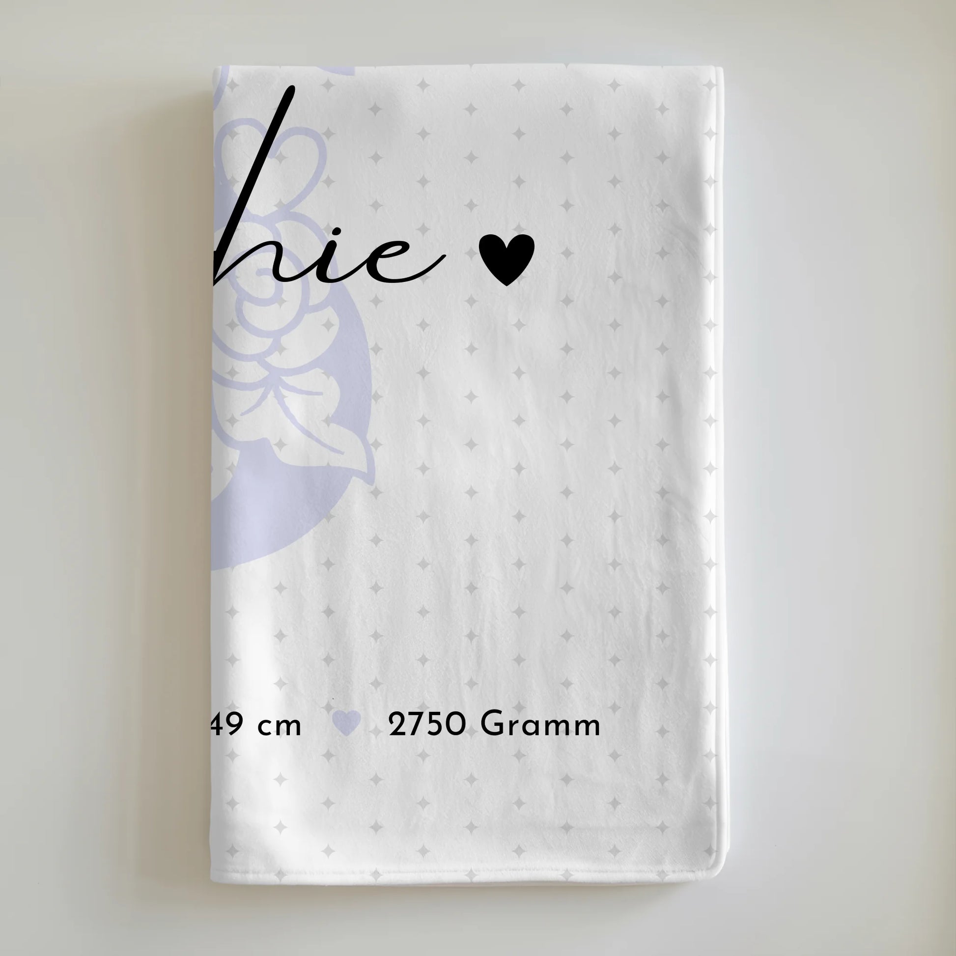 Personalisierte Babydecke mit Namen und Geburtsdaten Baby Geschenk mit Fotos Sternchen Klein Muster 6
