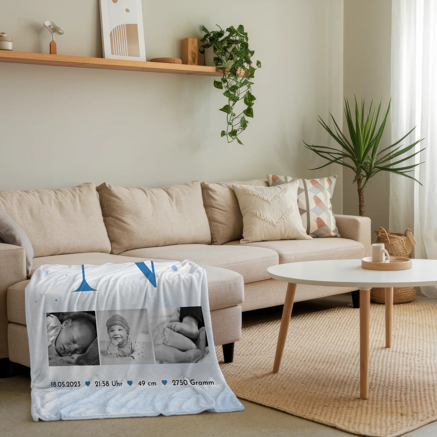 Personalisierte Babydecken Mit Namen Geburt Baby 7 Fotos Geburtsdaten Black White 4