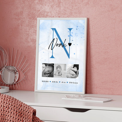 Poster Mit Geburtsdaten Baby Geburt 7 Fotos Geburtsdaten Black White 5