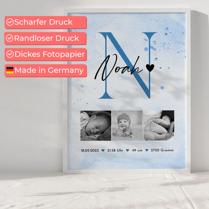 Poster Mit Geburtsdaten Baby Geburt 7 Fotos Geburtsdaten Black White 6