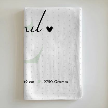 Personalisierte Babydecke Mit Namen Geburt Baby 8 Fotos Geburtsdaten Sternchen Muster 6