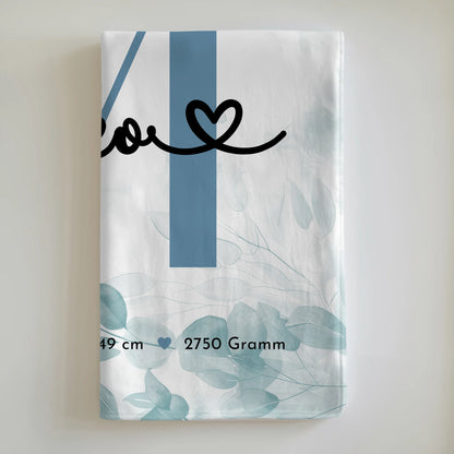 Krabbeldecke Mit Namen Und Geburtsdatum Baby Fotocollage Black White 6