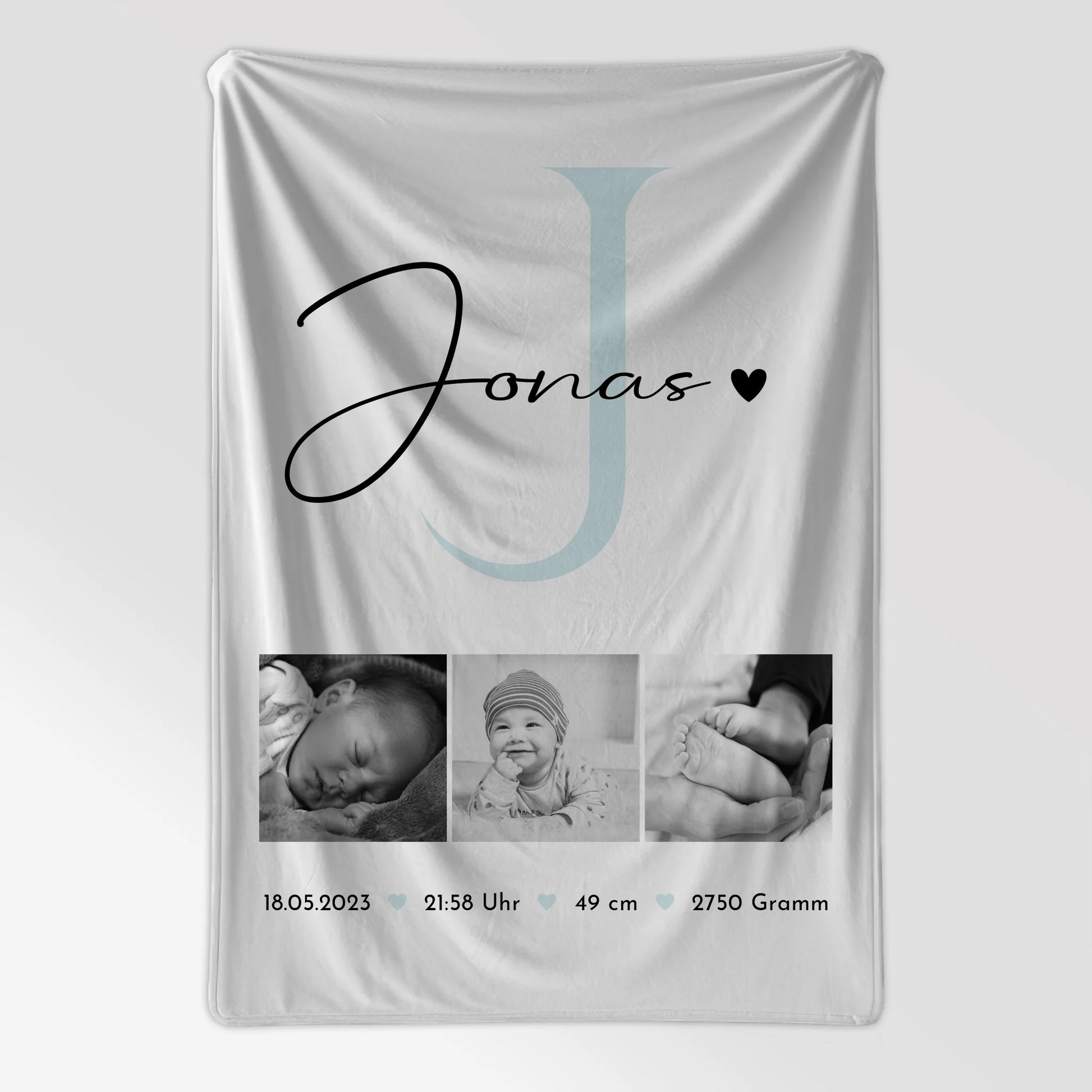 Krabbeldecke Mit Namen Und Geburtsdatum Geburt Baby Geburtsdaten Fotos Black and White 7