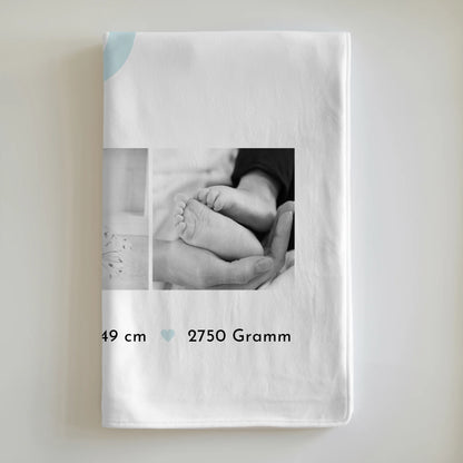 Krabbeldecke Mit Namen Und Geburtsdatum Geburt Baby Geburtsdaten Fotos Black and White 6