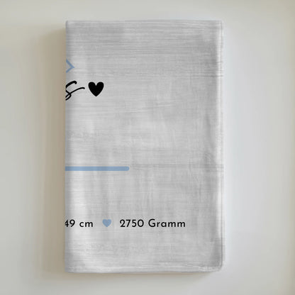 Personalisierte Babydecke Mit Namen Geburt Baby 9 Fotos Geburtsdaten Black White 6