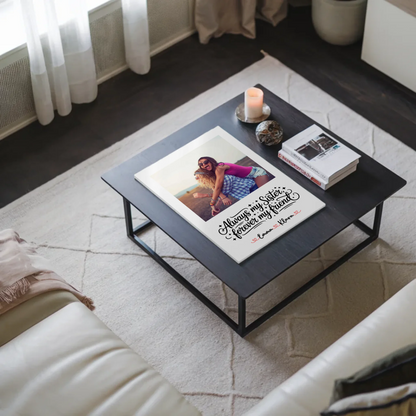 Magnet Wandbild Schwester Mit Foto & Namen Personalisiert mit Wunschtext