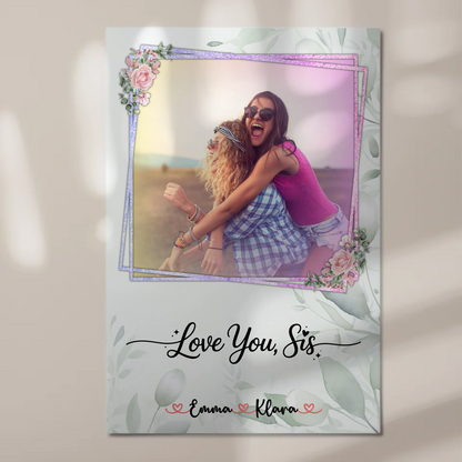 Fotocollage Großes Bild Aus Vielen Kleinen Love you sis Schwester