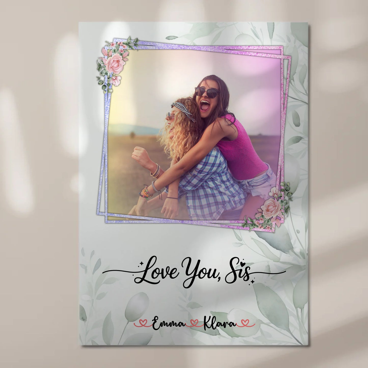 Fotocollage Großes Bild Aus Vielen Kleinen Love you sis Schwester