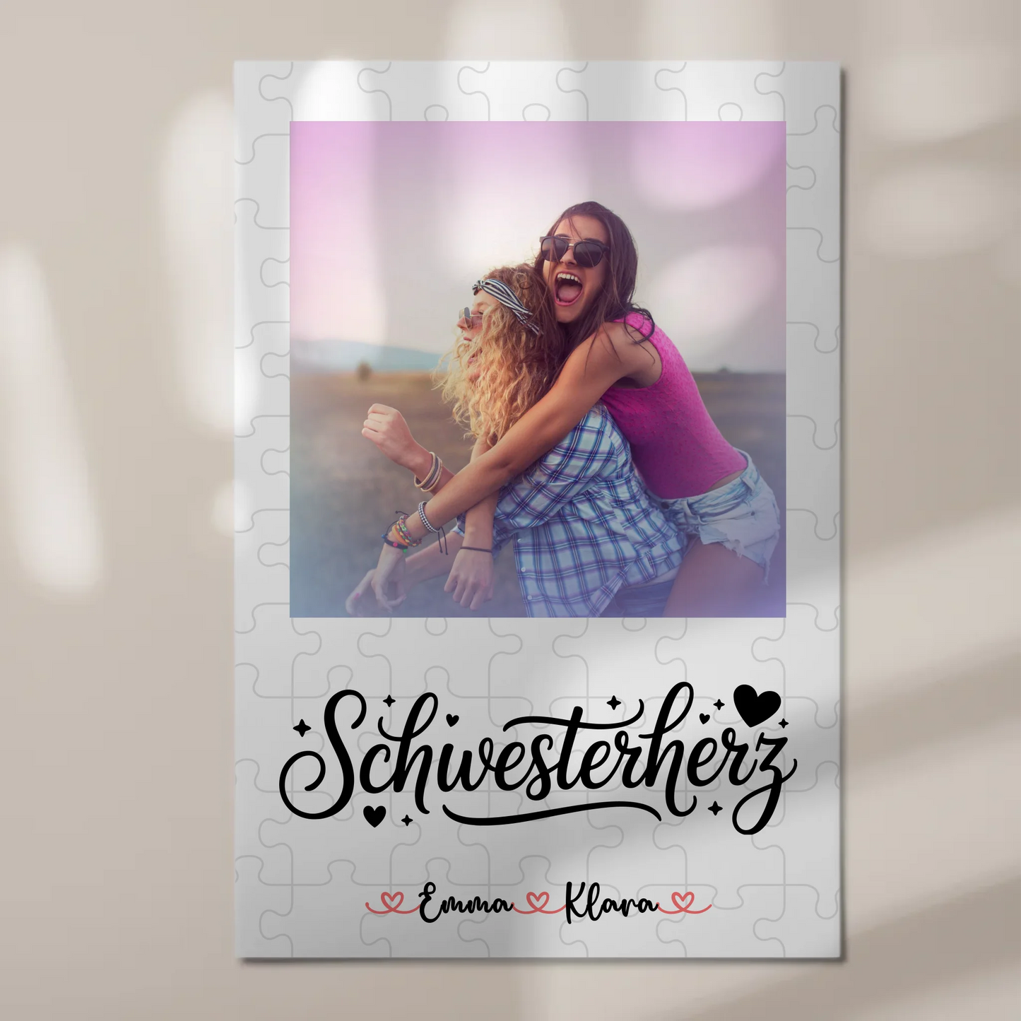 Fotoboard Poster Magnetisch Schwesterherz mit Foto & Namen