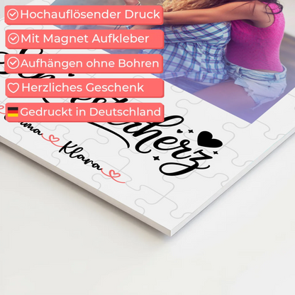 Fotoboard Poster Magnetisch Schwesterherz mit Foto & Namen