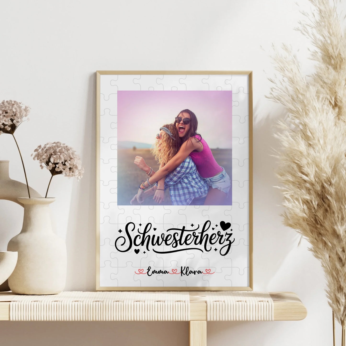 Personalisiertes Poster Schwester mit Foto & Namen