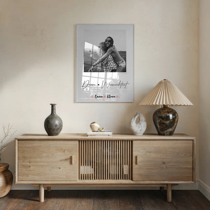 Bild Mit Acrylglas 1 Foto & Namen für Schwester Mit Foto Black & White Wunschtext