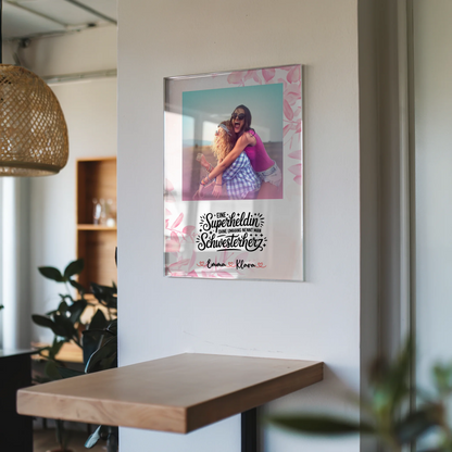 Acrylglas Wandbild Fotocollage Lehrerin echte Heldin Mit Foto, Namen & Spruch
