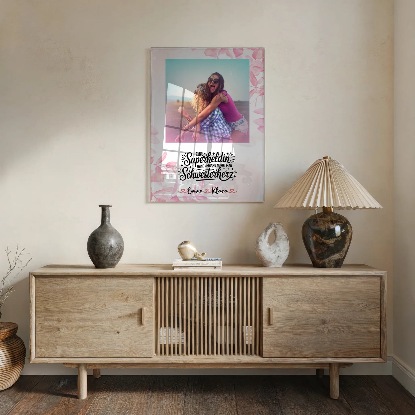 Acrylglas Wandbild Fotocollage Lehrerin echte Heldin Mit Foto, Namen & Spruch