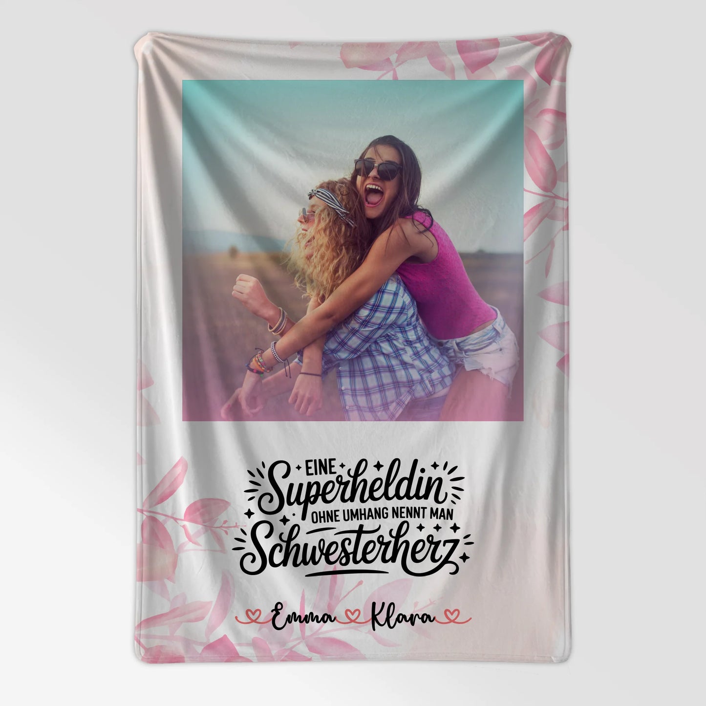 Namensdecke personalisiert Mit Foto für Lehrerin echte Heldin Schwester