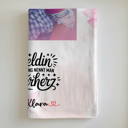 Namensdecke personalisiert Mit Foto für Lehrerin echte Heldin Schwester