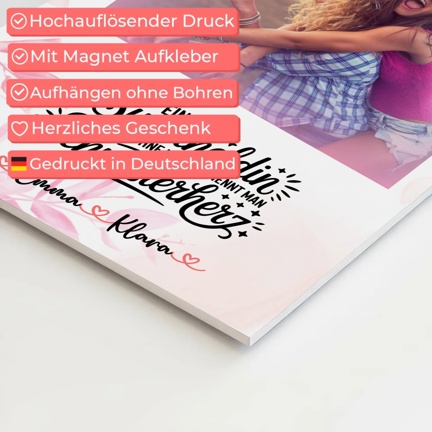 Fotoboard Poster Magnetisch Mit Foto, Namen & Wunschtext für Lehrerin