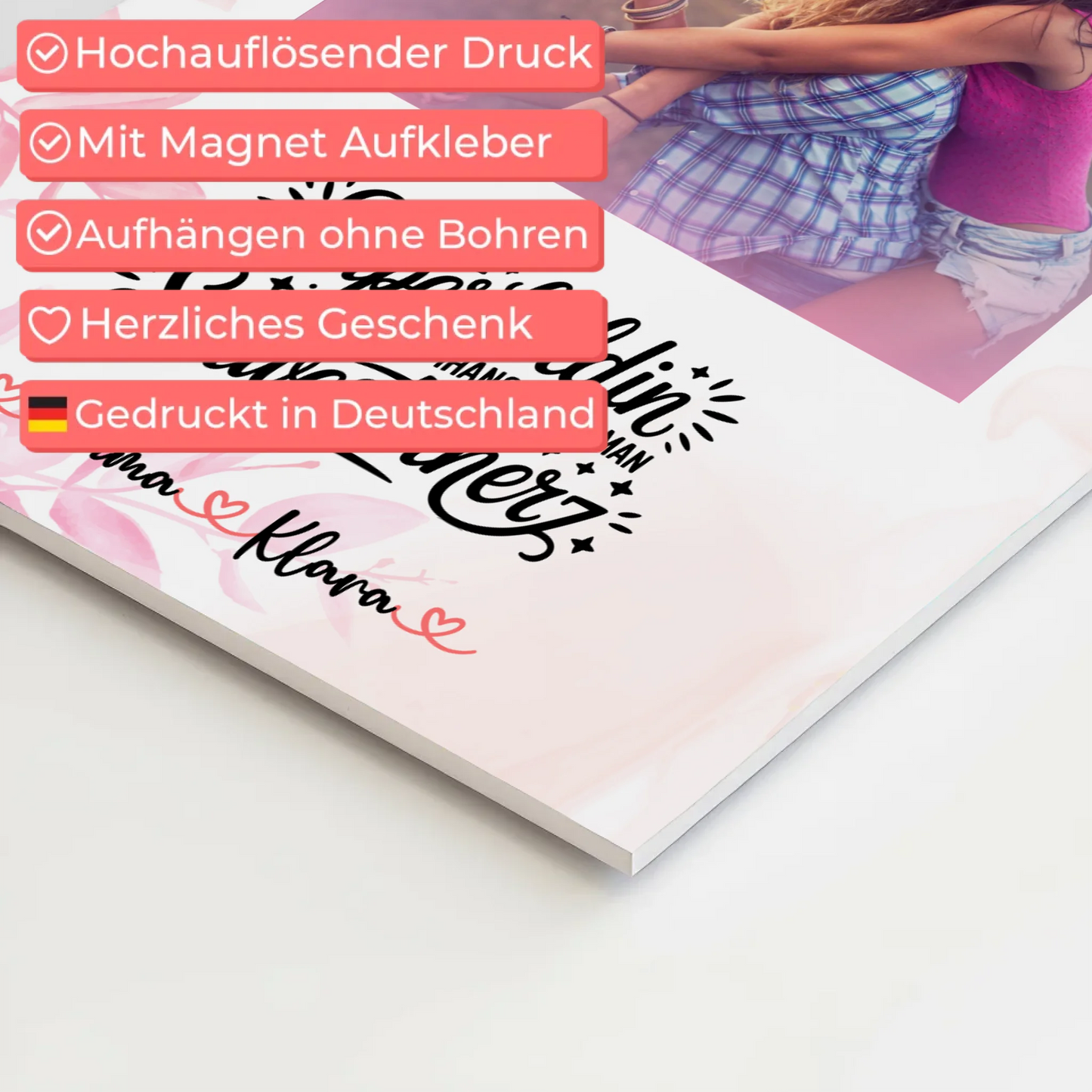 Fotoboard Poster Magnetisch Mit Foto, Namen & Wunschtext für Lehrerin