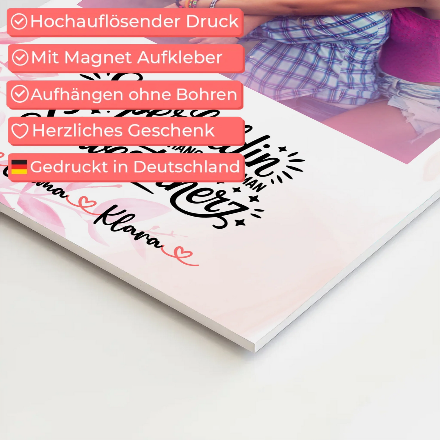 Fotoboard Poster Magnetisch Mit Foto, Namen & Wunschtext für Lehrerin