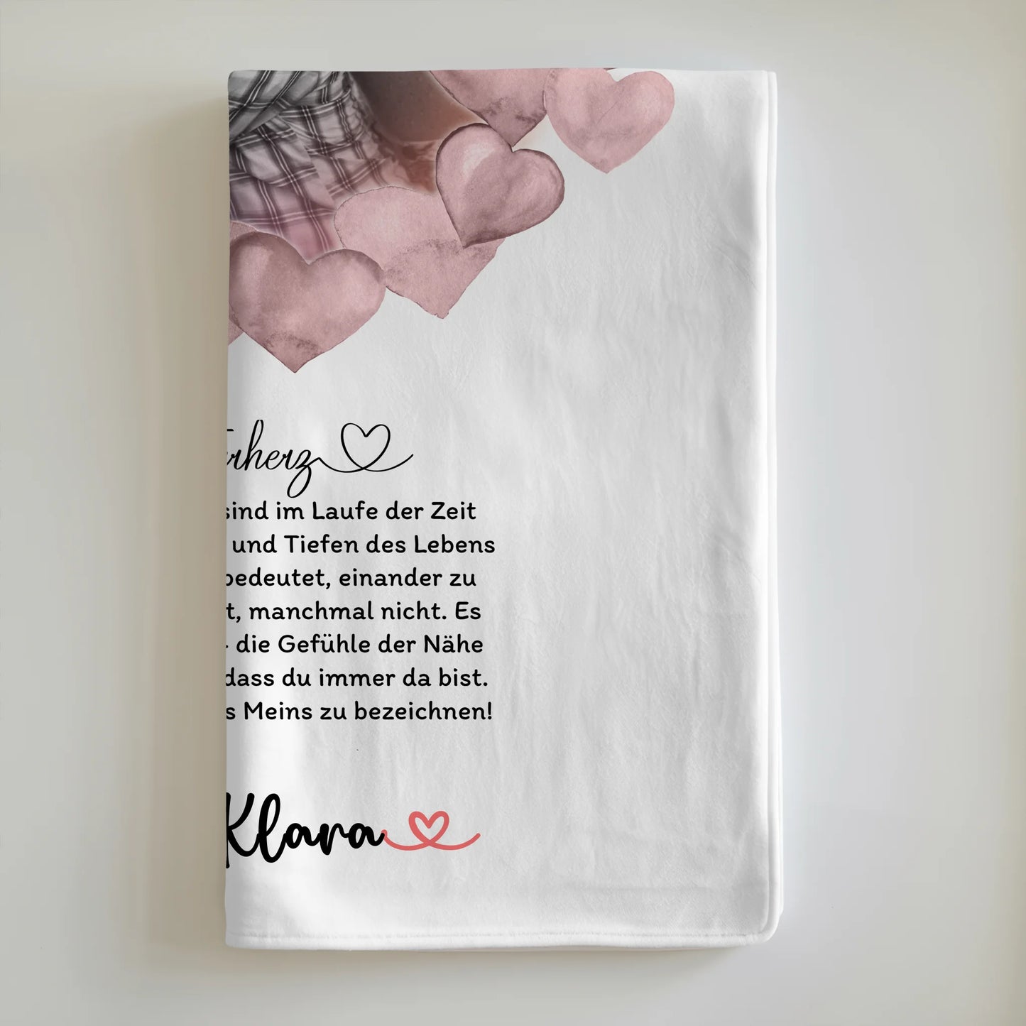 Personalisierte Decke Schwester mit Foto & Namen, Schwester Ich Liebe Dich Spruch