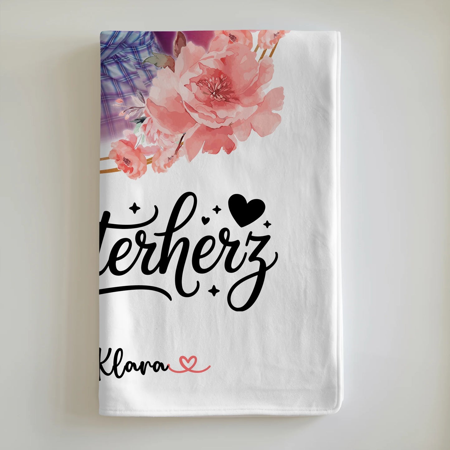 Personalisierte Decke Schwester mit Foto & Namen und Wunschtext