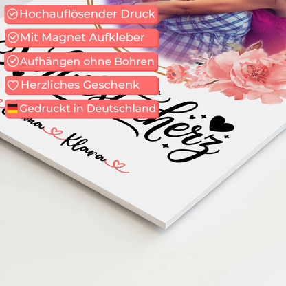 Fotoboard Personalisiert Schwesterherz Foto & Namen mit Wunschtext