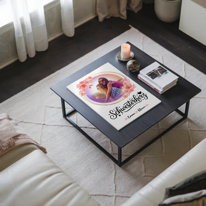 Fotoboard Personalisiert Schwesterherz Foto & Namen mit Wunschtext