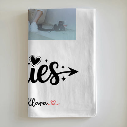 Personalisierte Decke Freundin mit Foto und Namen