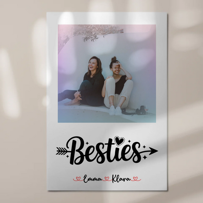 personalisierbares Fotoboard beste Freundin mit Namen