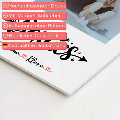 personalisierbares Fotoboard beste Freundin mit Namen