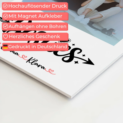 personalisierbares Fotoboard beste Freundin mit Namen