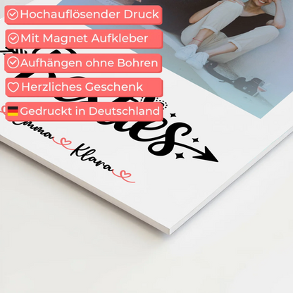 personalisierbares Fotoboard beste Freundin mit Namen