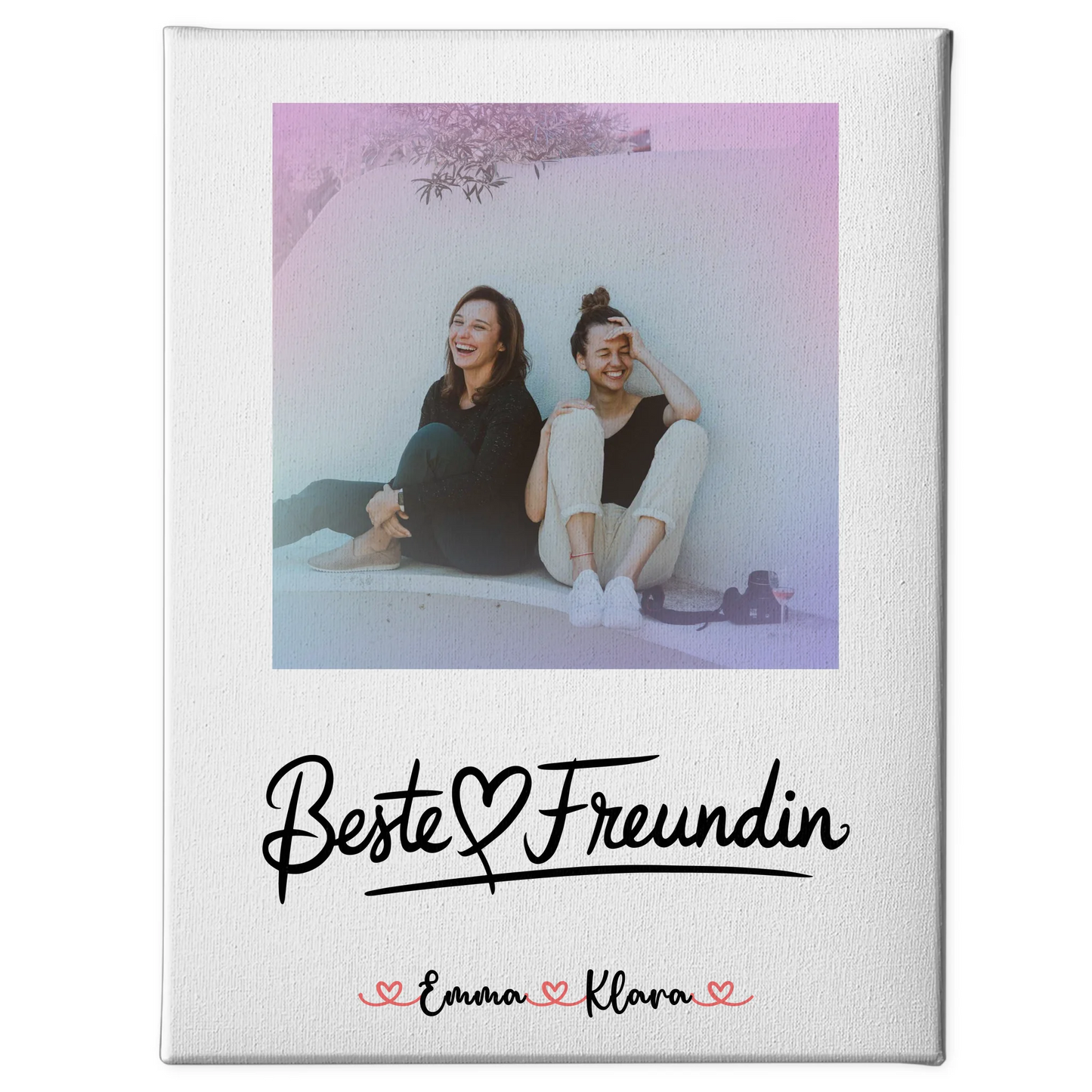 Leinwand Bild Freundinnen Personalisiert Mit Foto Namen & Wunschtext Für Beste Freundin