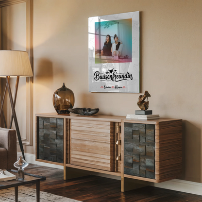 Freundinnen Bild Personalisiert Acrylglas Bild mit Namen Foto oder eigener Spruch
