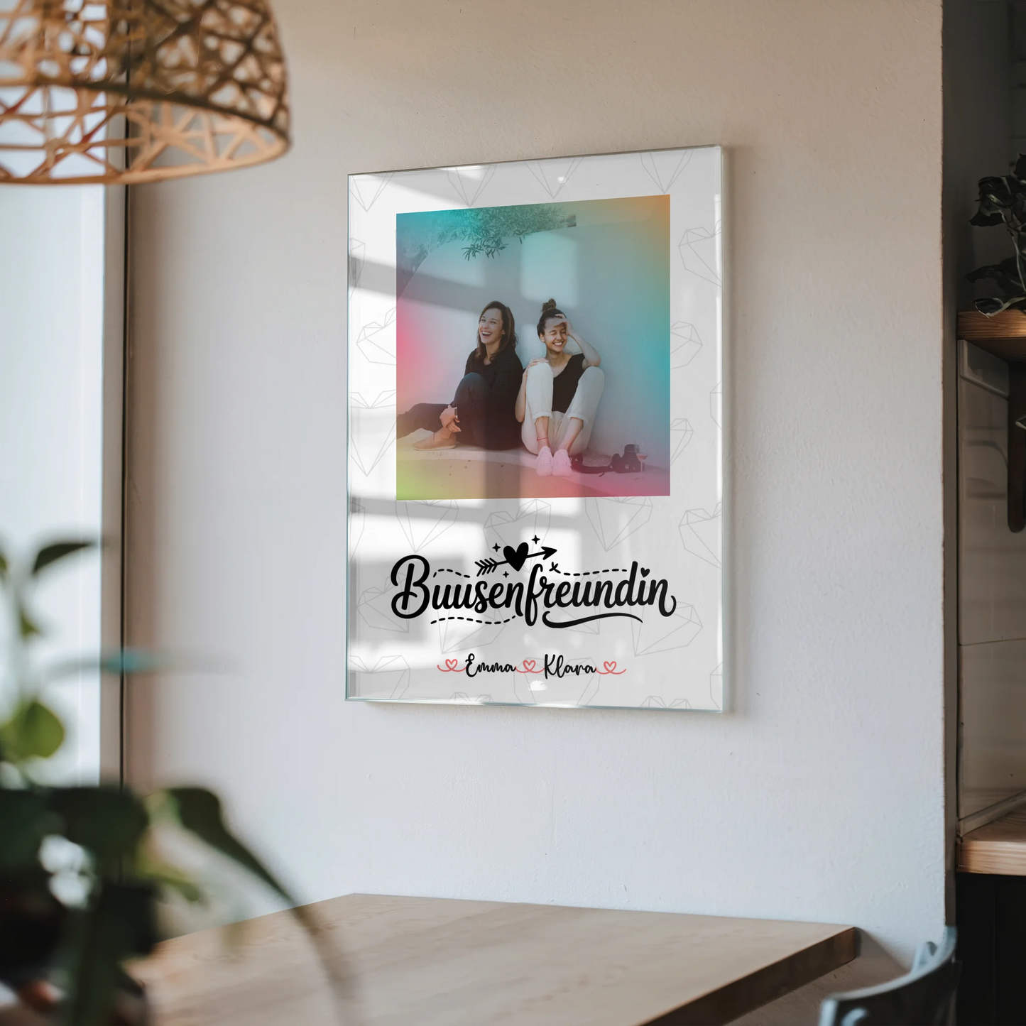 Freundinnen Bild Personalisiert Acrylglas Bild mit Namen Foto oder eigener Spruch