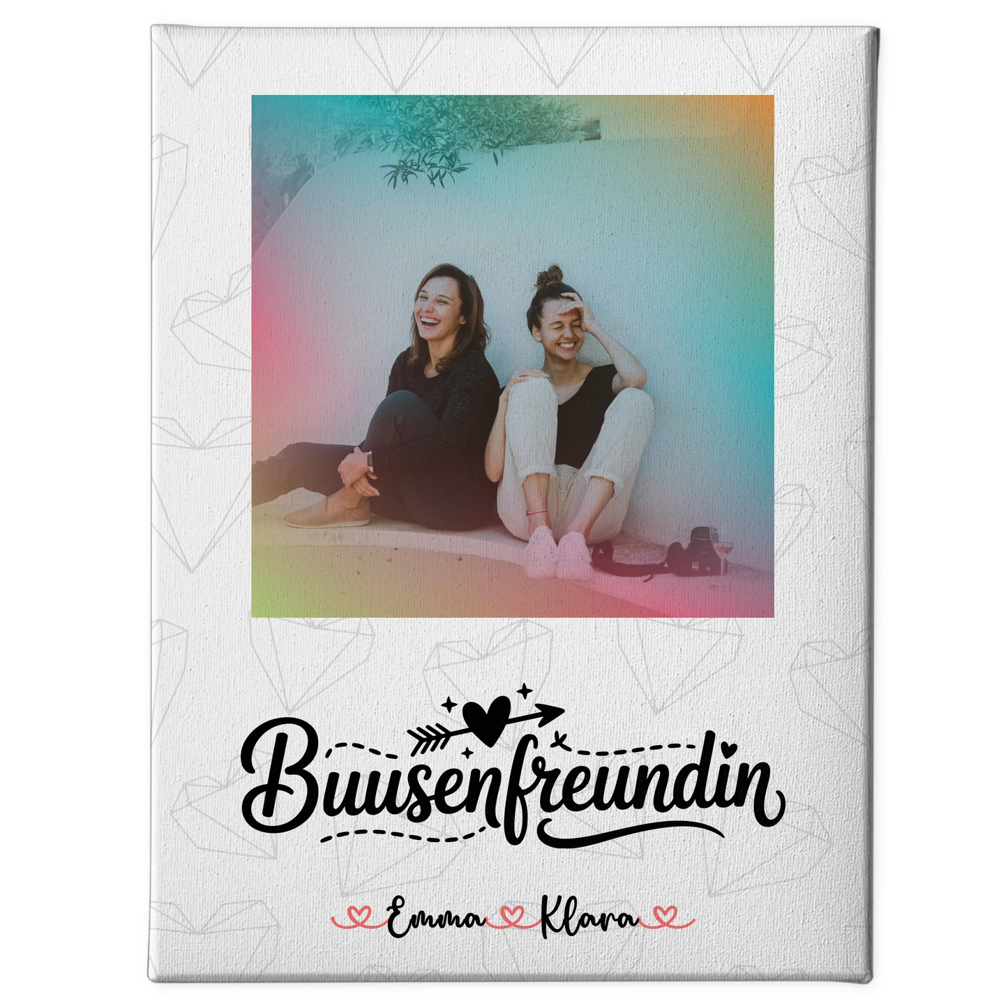 Leinwand Geschenk beste Freundin mit Namen & Foto personalisiert Busenfreundin Spruch