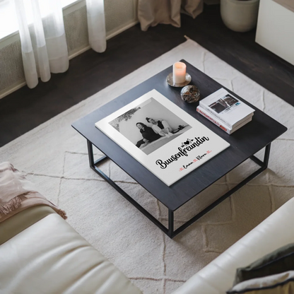 Fotogeschenk beste Freundin Fotoboard Mit Foto & Namen Black & White