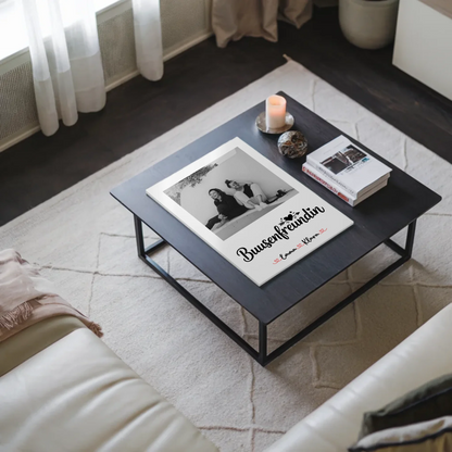 Fotogeschenk beste Freundin Fotoboard Mit Foto & Namen Black & White