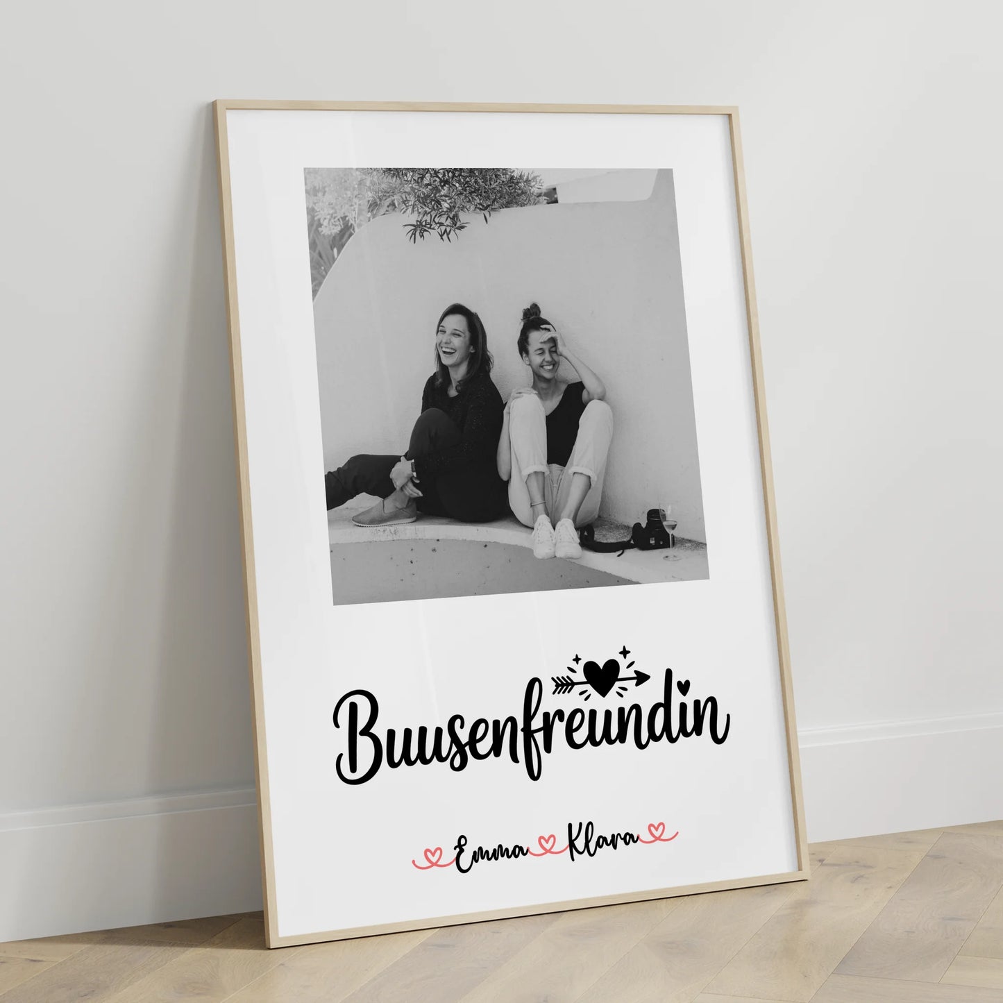 Freundinnen Bild Personalisiert Mit Foto & Namen Black & White Busenfreundin