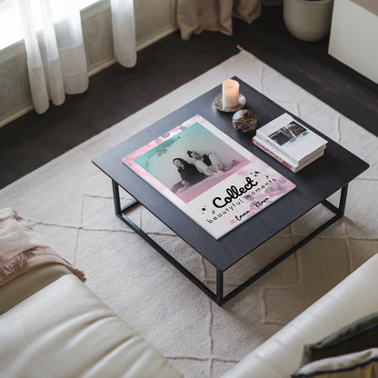 Beste Freundinnen Fotoboard 3 Foto & Namen Black & White