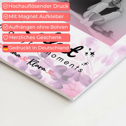 Beste Freundinnen Fotoboard 3 Foto & Namen Black & White