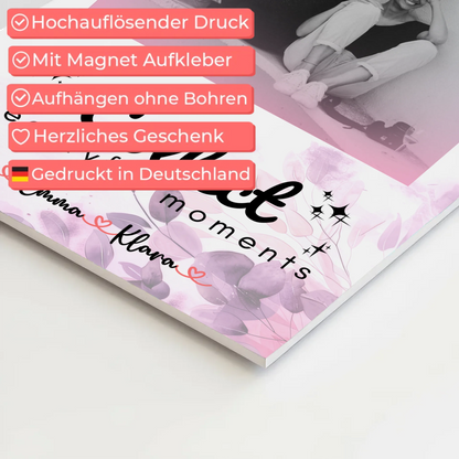 Beste Freundinnen Fotoboard 3 Foto & Namen Black & White