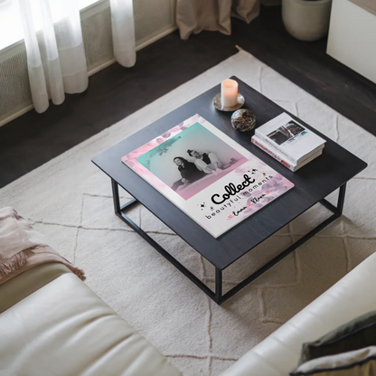 Beste Freundinnen Fotoboard 3 Foto & Namen Black & White