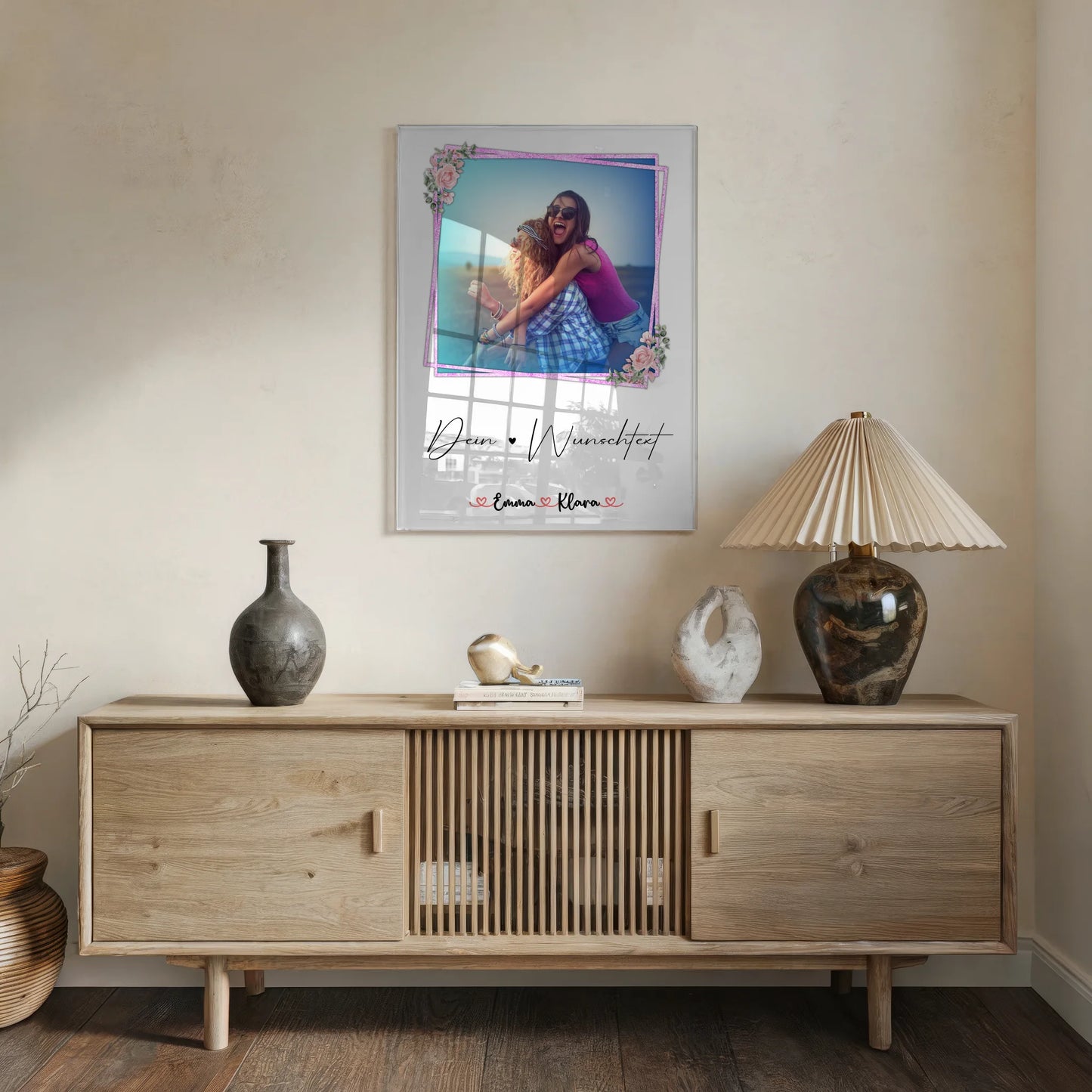 Acrylglas Bild Beste Freundin Geschenk mit 1 Foto, Namen & Wunschtext personalisiert