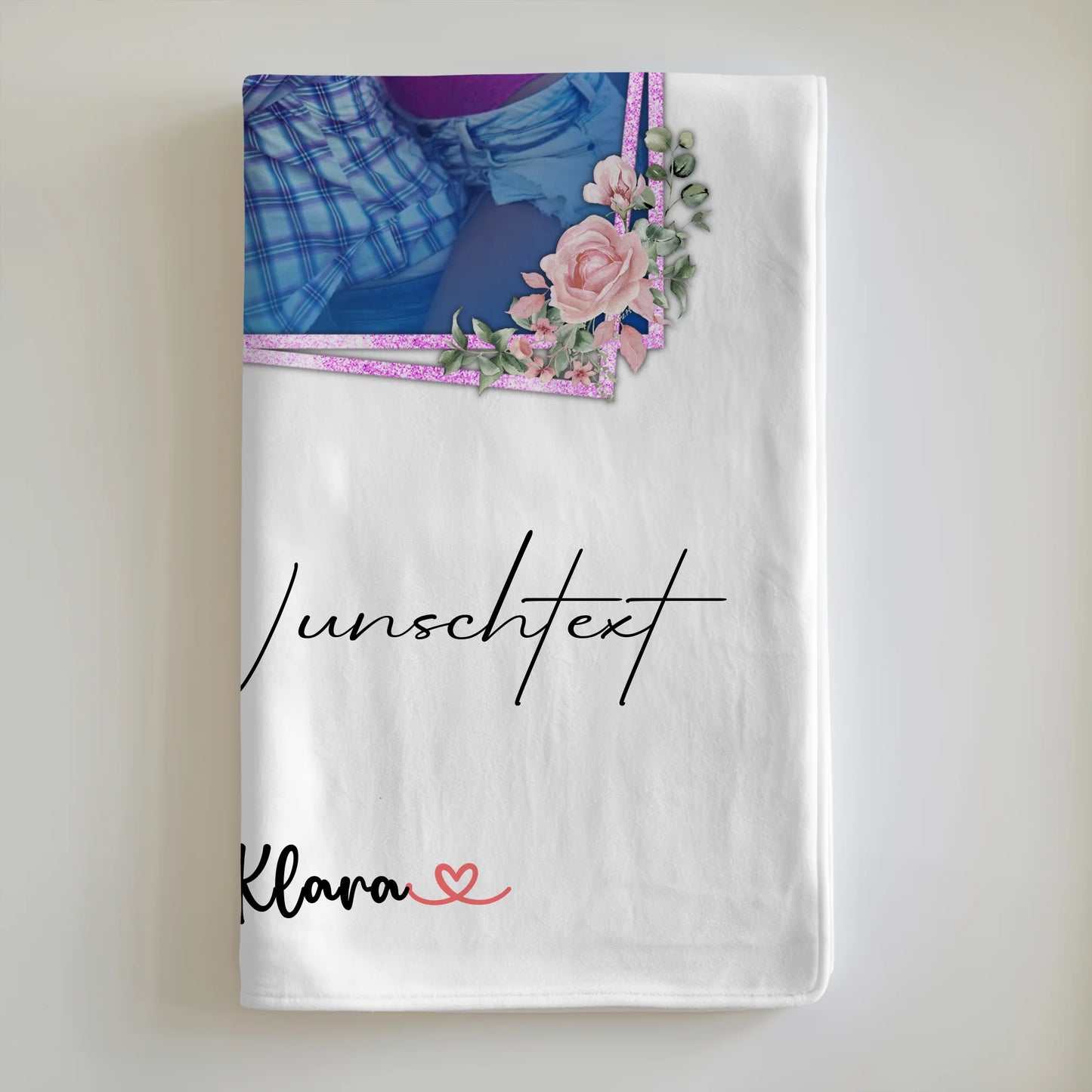 personalisierte Decke beste Freundin mit Foto, Namen & Wunschtext personalisierbar