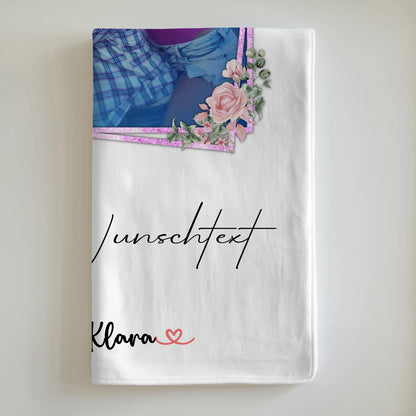 personalisierte Decke beste Freundin mit Foto, Namen & Wunschtext personalisierbar